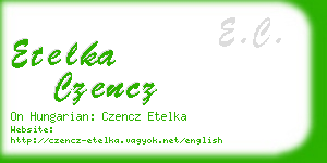 etelka czencz business card